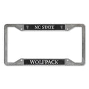 North  Carolina State University 4-Corner Pewter Style License Plate Frame