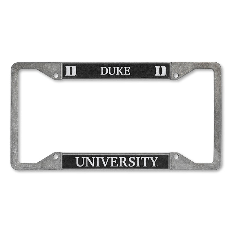 Duke Blue Devils 4-Corner Pewter Style License Plate Frame