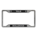 Yale Bulldogs 4-Corner Pewter Style License Plate Frame