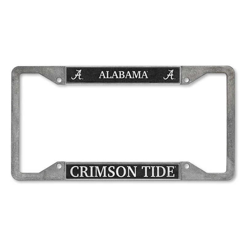 Alabama Crimson Tide 4-Corner Pewter Style License Plate Frame