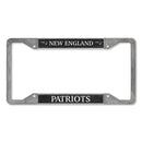 New England Patriots 4-Corner Pewter Style License Plate Frame
