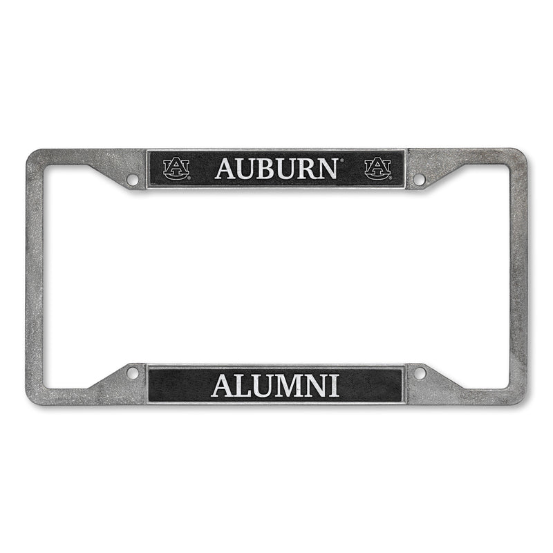 Auburn Tigers Alumni 4-Corner Pewter Style License Plate Frame