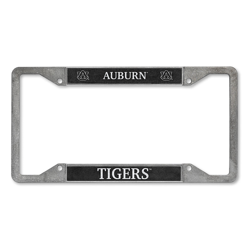 Auburn Tigers 4-Corner Pewter Style License Plate Frame