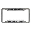 Denver Broncos 4-Corner Pewter Style License Plate Frame