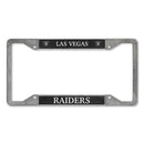 Las Vegas Raiders 4-Corner Pewter Style License Plate Frame