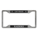 Las Vegas Raiders 4-Corner Pewter Style License Plate Frame