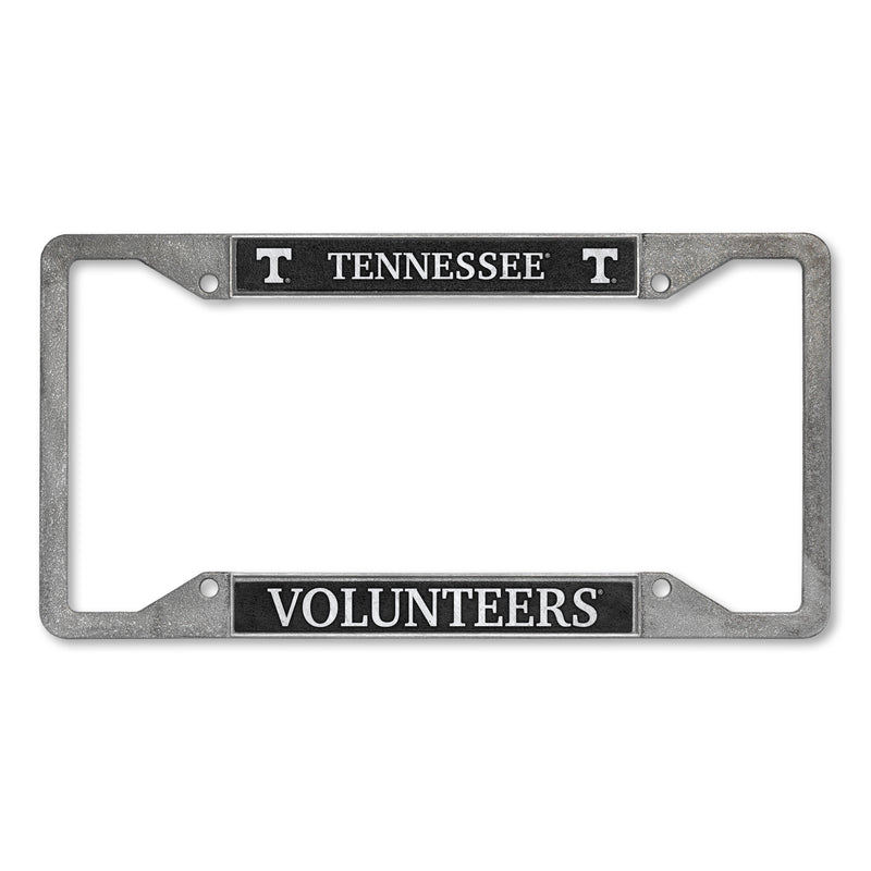 Tennessee Volunteers 4-Corner Pewter Style License Plate Frame