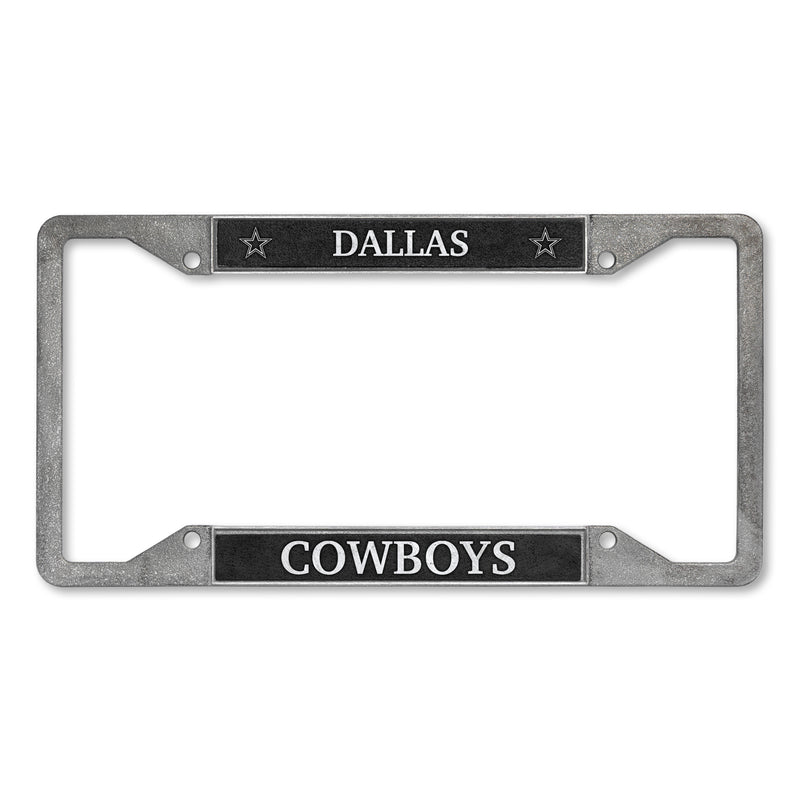 Dallas Cowboys 4-Corner Pewter Style License Plate Frame