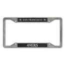 San Francisco 49ers 4-Corner Pewter Style License Plate Frame