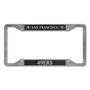 San Francisco 49ers 4-Corner Pewter Style License Plate Frame