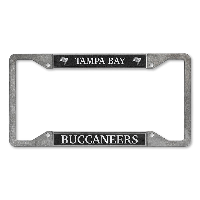 Tampa Bay Buccaneers 4-Corner Pewter Style License Plate Frame