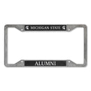 Michigan State Spartans Alumni 4-Corner Pewter Style License Plate Frame