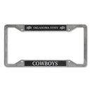Oklahoma State Cowboys 4-Corner Pewter Style License Plate Frame