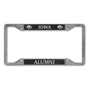 Iowa Hawkeyes Alumni 4-Corner Pewter Style License Plate Frame