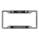 Iowa Hawkeyes 4-Corner Pewter Style License Plate Frame