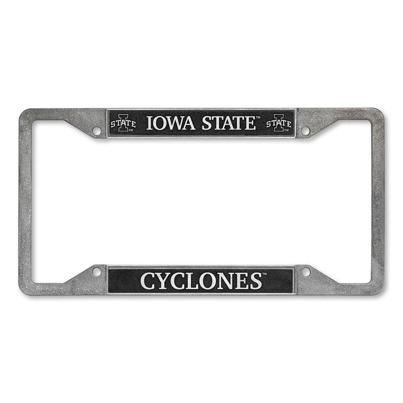 Iowa State Cyclones 4-Corner Pewter Style License Plate Frame