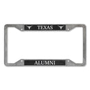 Texas Longhorns Alumni 4-Corner Pewter Style License Plate Frame