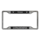 Texas Longhorns 4-Corner Pewter Style License Plate Frame