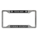 Texas A&M Alumni 4 Corner Pewter Style License Plate Frame
