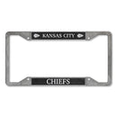 Kansas City Chiefs 4-Corner Pewter Style License Plate Frame
