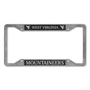 West Virginia Mountaineers 4-Corner Pewter Style License Plate Frame