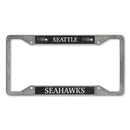 Seattle Seahawks 4-Corner Pewter Style License Plate Frame