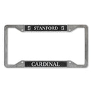 Stanford Cardinal 4-Corner Pewter Style License Plate Frame