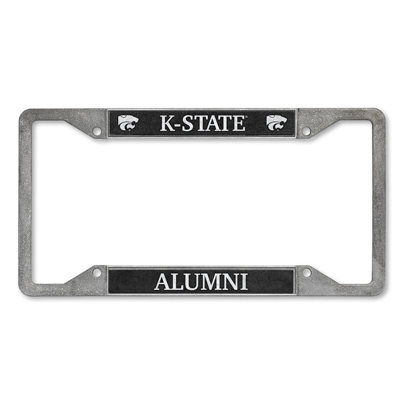Kansas State Wildcats Alumni 4-Corner Pewter Style License Plate Frame