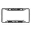 Arkansas Razorbacks Alumni 4-Corner Pewter Style License Plate Frame