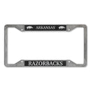 Arkansas Razorbacks 4-Corner Pewter Style License Plate Frame