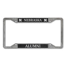 Nebraska Cornhuskers Alumni 4-Corner Pewter Style License Plate Frame