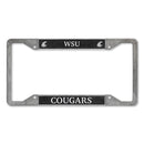 Washington State Cougars Pewter Style License Plate Frame (4-Corner)
