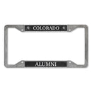 Colorado Buffaloes Alumni 4-Corner Pewter Style License Plate Frame