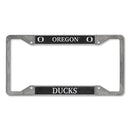 Oregon Ducks 4-Corner Pewter Style License Plate Frame