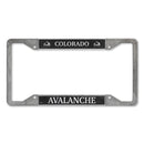 Colorado Avalanche 4-Corner Pewter Style License Plate Frame