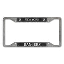 New York Rangers 4-Corner Pewter Style License Plate Frame