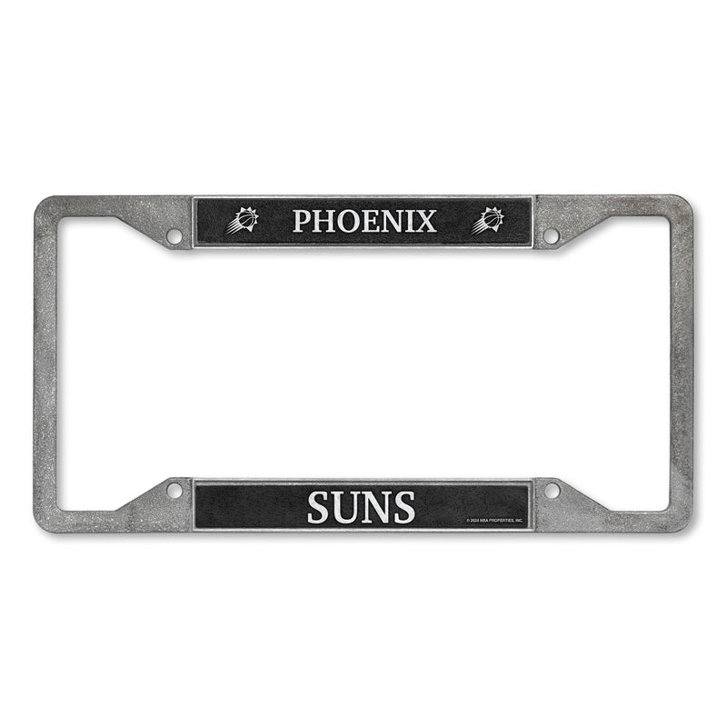 Phoenix Suns 4-Corner Pewter Style License Plate Frame