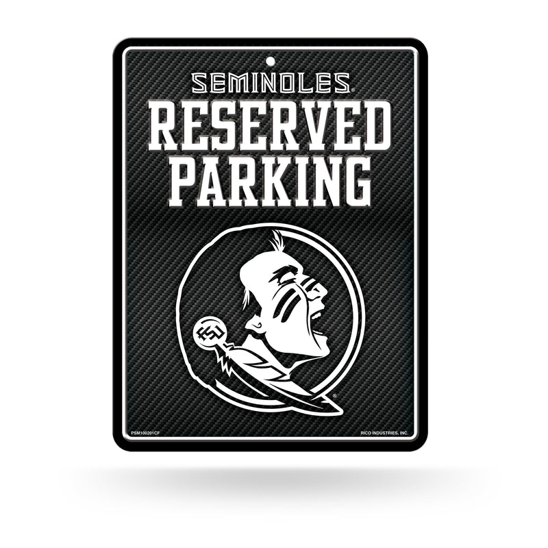 Florida State - Carbon Fiber Design - Metal Parking Sign
