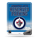 NHL Winnipeg Jets 8.5" x 11" Metal Parking Sign - Great for Man Cave, Bed Room, Office, Home Décor By Rico Industries