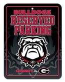 NCAA Georgia Bulldogs 8.5" x 11" Metal Parking Sign - Great for Man Cave, Bed Room, Office, Home Décor By Rico Industries