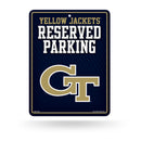 NCAA Georgia Tech Yellow Jackets 8.5" x 11" Metal Parking Sign - Great for Man Cave, Bed Room, Office, Home Décor By Rico Industries