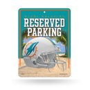 NFL Miami Dolphins 8.5" x 11" Metal Parking Sign - Great for Man Cave, Bed Room, Office, Home Décor By Rico Industries