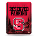 NCAA N.Carolina State Wolfpack 8.5" x 11" Metal Parking Sign - Great for Man Cave, Bed Room, Office, Home Décor By Rico Industries