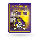 NCAA East Carolina Pirates 8.5" x 11" Metal Parking Sign - Great for Man Cave, Bed Room, Office, Home Décor By Rico Industries