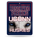 NCAA Connecticut Huskies 8.5" x 11" Metal Parking Sign - Great for Man Cave, Bed Room, Office, Home Décor By Rico Industries