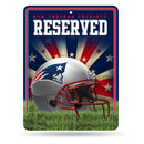 NFL New England Patriots 8.5" x 11" Metal Parking Sign - Great for Man Cave, Bed Room, Office, Home Décor By Rico Industries
