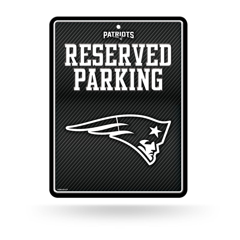 Patriots - Carbon Fiber Design - Metal Parking Sign