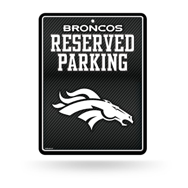 Broncos - Carbon Fiber Design - Metal Parking Sign