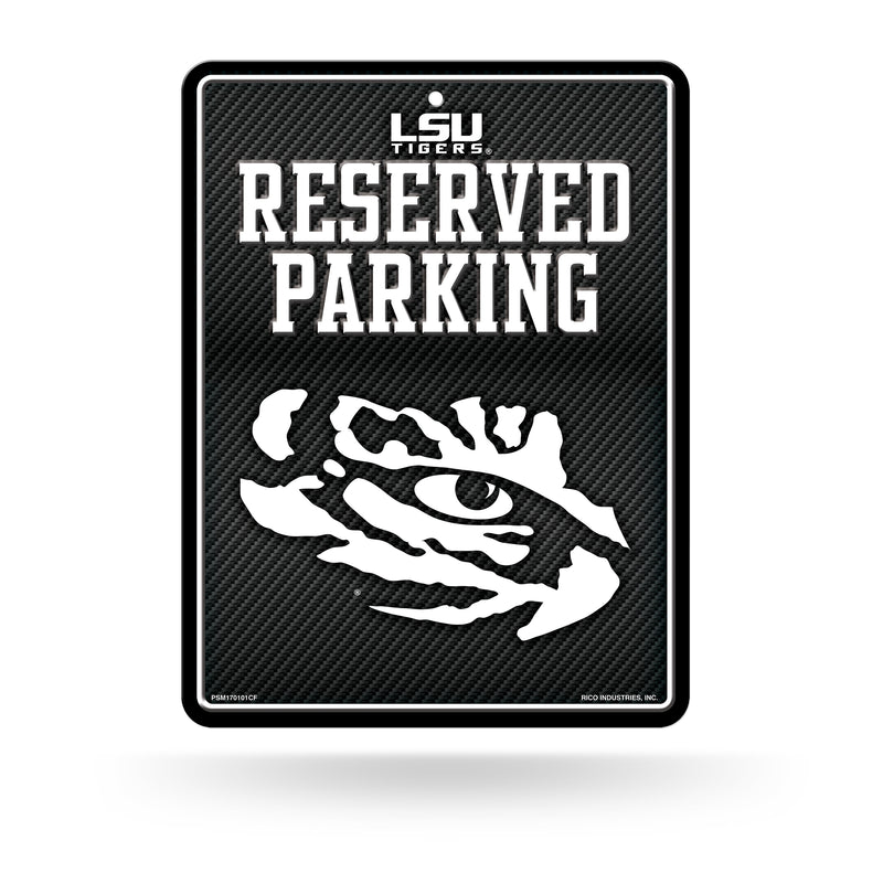Lsu Louisiana State University - Carbon Fiber Design - Metal Parking Sign