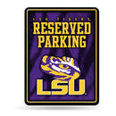 NCAA LSU Tigers 8.5" x 11" Metal Parking Sign - Great for Man Cave, Bed Room, Office, Home Décor By Rico Industries